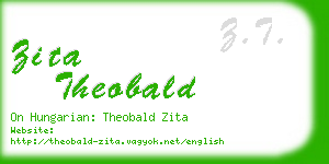 zita theobald business card